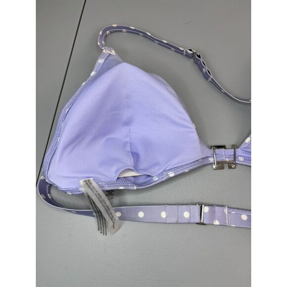 Victoria's Secret women's XXL purple white dot bling halter triangle bikini top - Picture 6 of 6